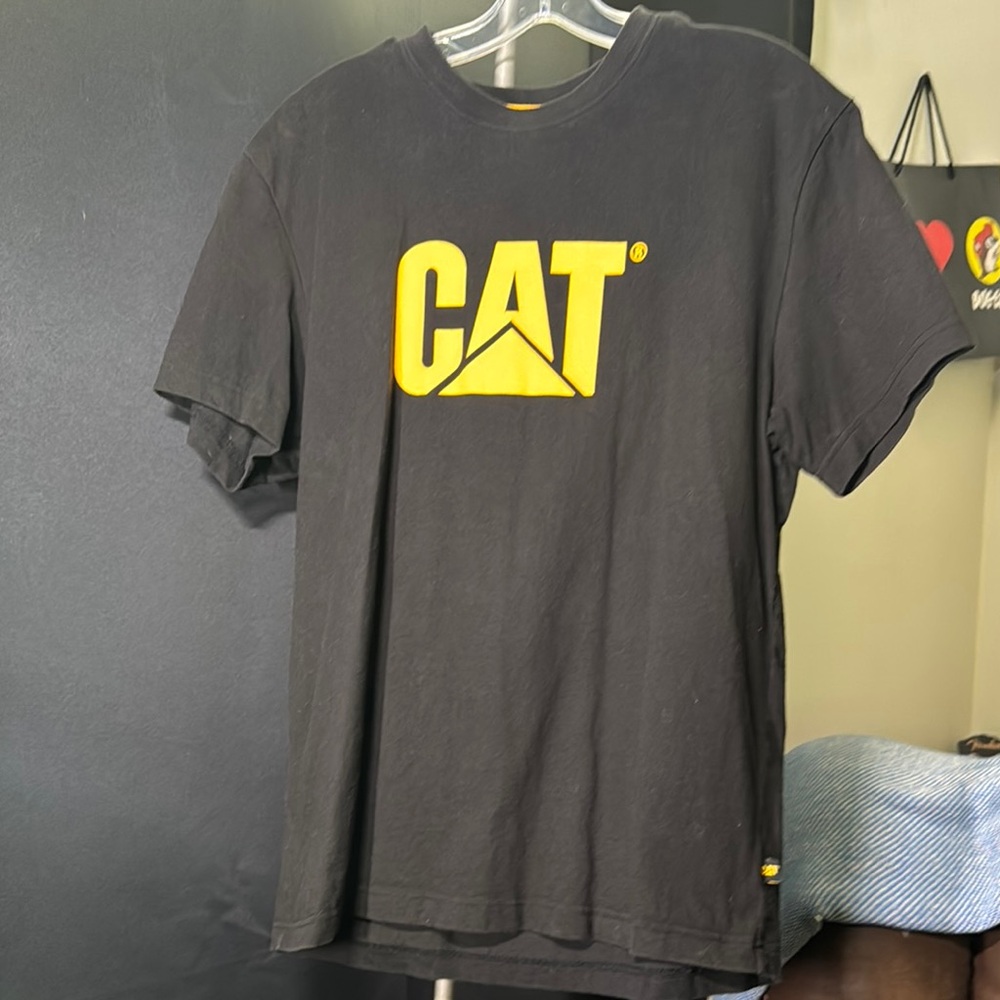 Caterpillar Black and Yellow Short Sleeve Tee